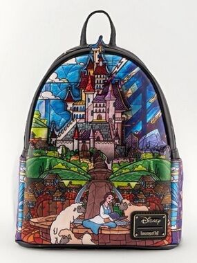 Disney x Loungefly Beauty and the Beast Stained Glass Mini Backpack - Multicolor